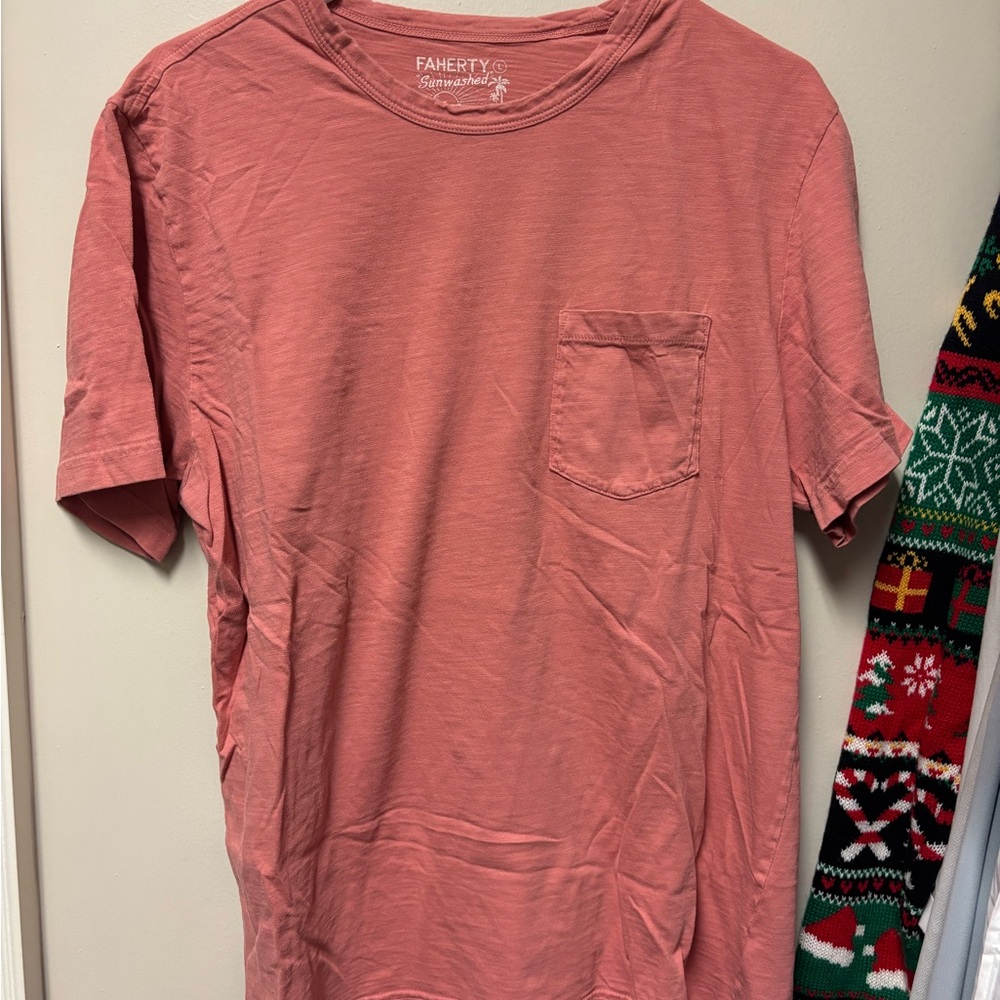 Faherty Men's Coral Organic Cotton Tee